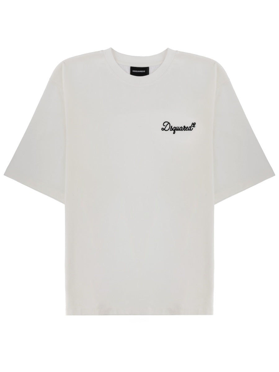 T-Shirt With Logo White Cotton T-shirts