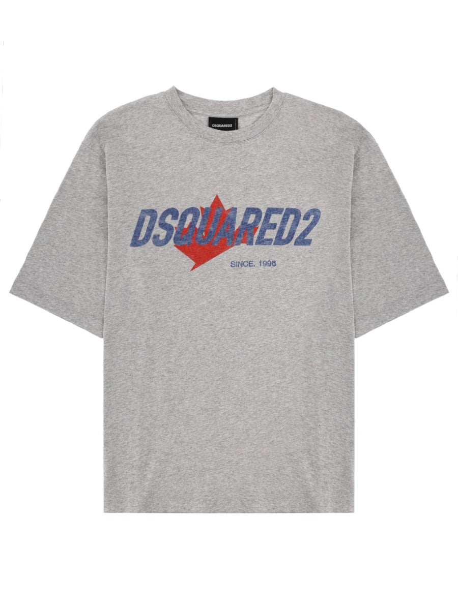 Loose Fit Grey T-Shirt Cotton Elastane T-shirts