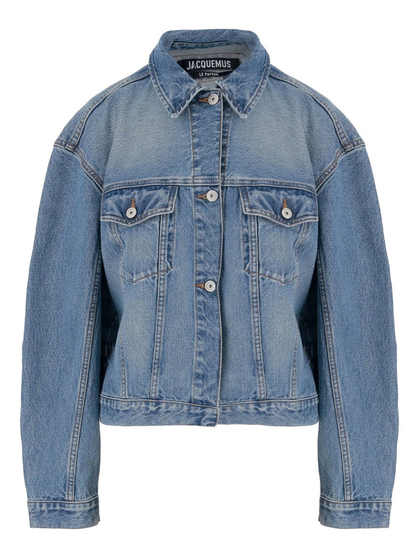 Denim Jacket De-Nimes Blue Cotton Waistcoats & Gilets
