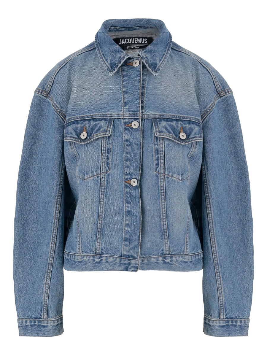 Denim Jacket De-Nimes Blue Cotton Waistcoats & Gilets