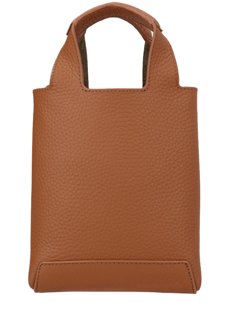 Mini Shopping Bag Brown Calfskin Handbags