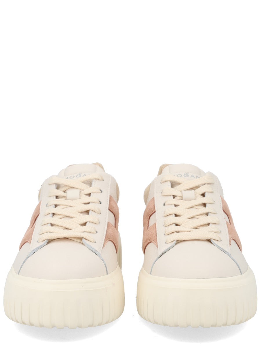H-Stripes Sneaker Beige Calfskin Trainers