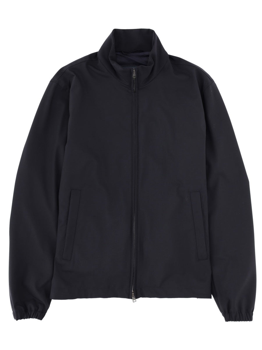 Wool Blend Sports Jacket Blue Polyester