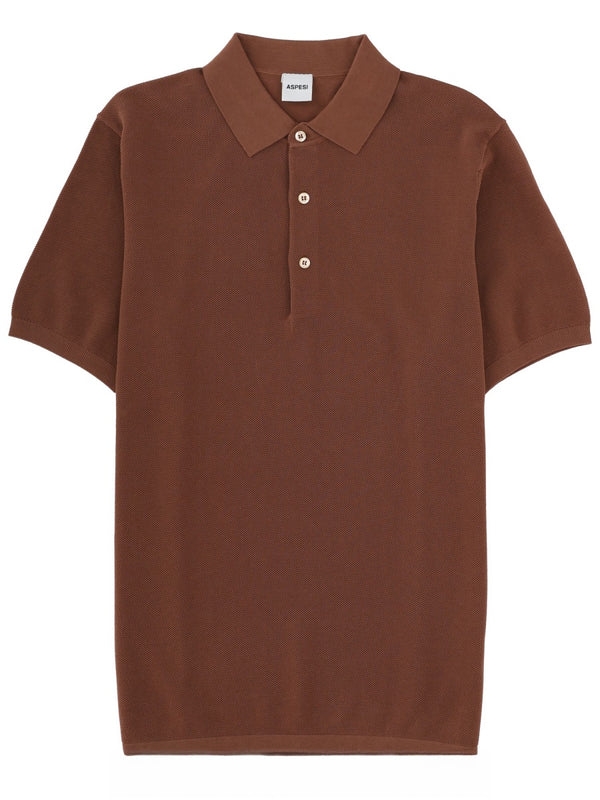 Cotton Polo Shirt Brown