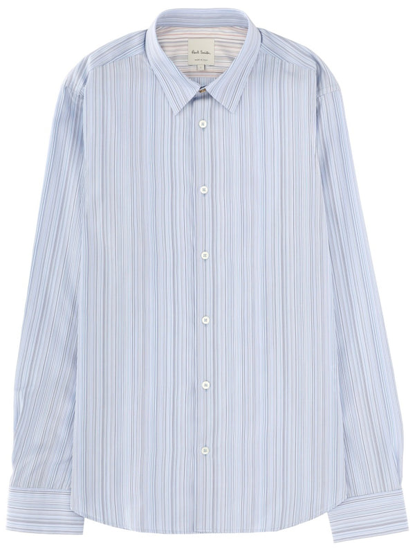 Signature Stripe Shirt Blue Cotton