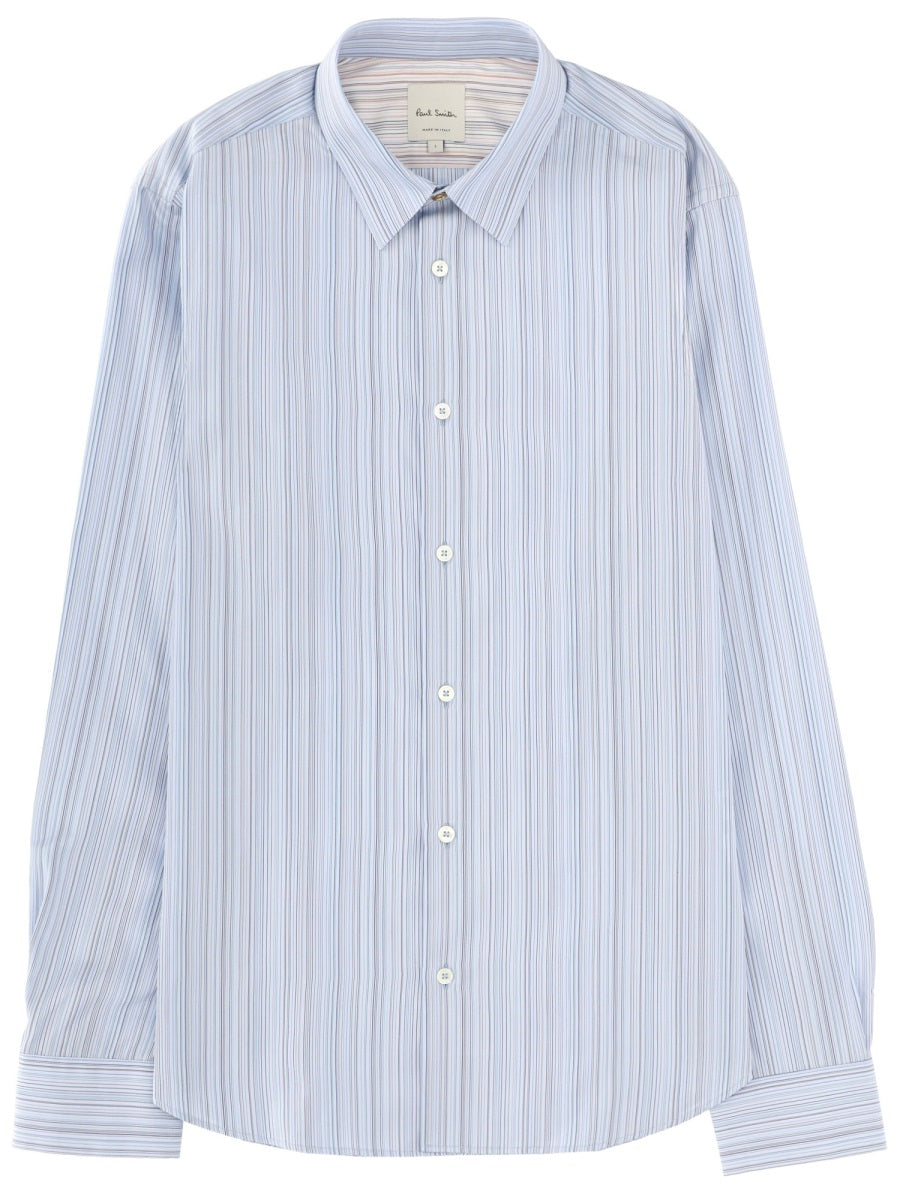 Signature Stripe Shirt Blue Cotton