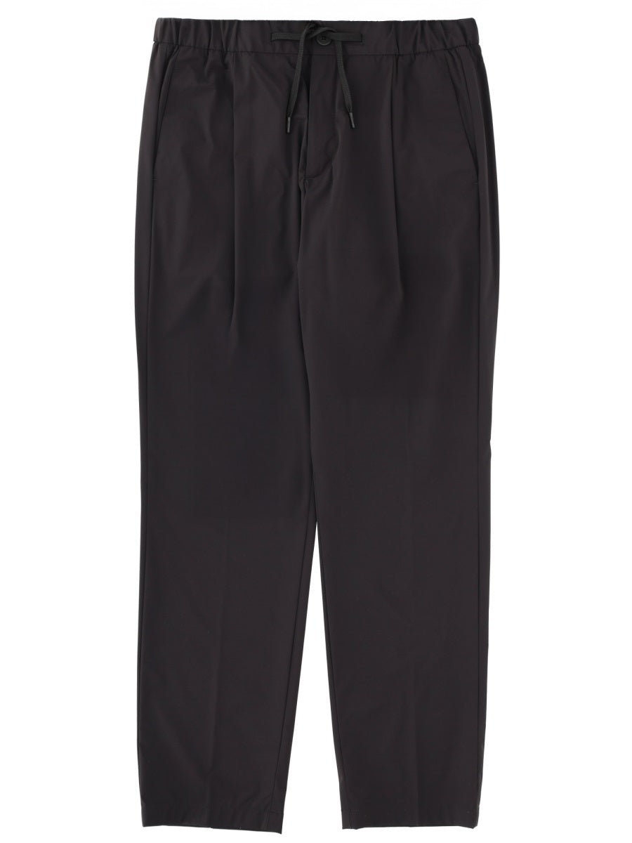 Logo Detailed Pants Black Polyamide Trousers