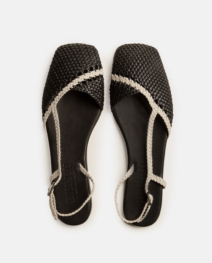HEREU Flat shoes Black Lamb Leather