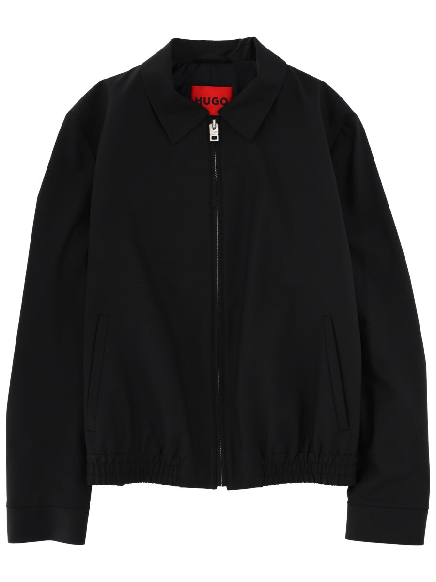 Slim Fit Jacket Black Wool