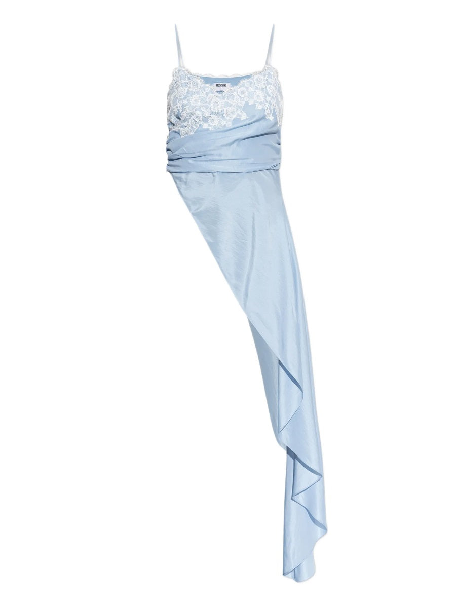 Asymmetrical Blouse Azure Acetate