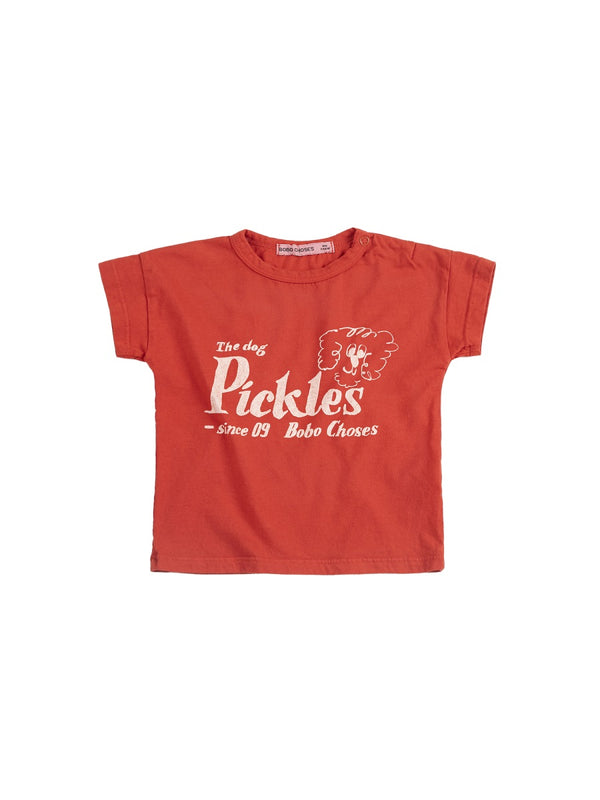 T-Shirt Pickles The Dog Red Organic Cotton T-shirts