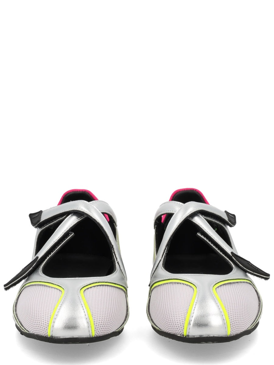 Ballerina Floor01 Silver Polyurethane Shoe