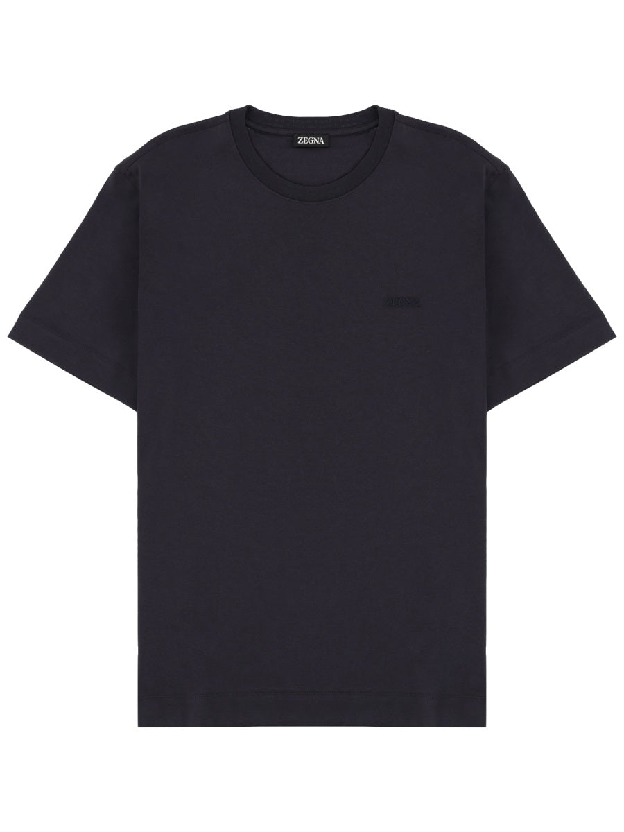 T-Shirt With Logo Black Cotton T-shirts