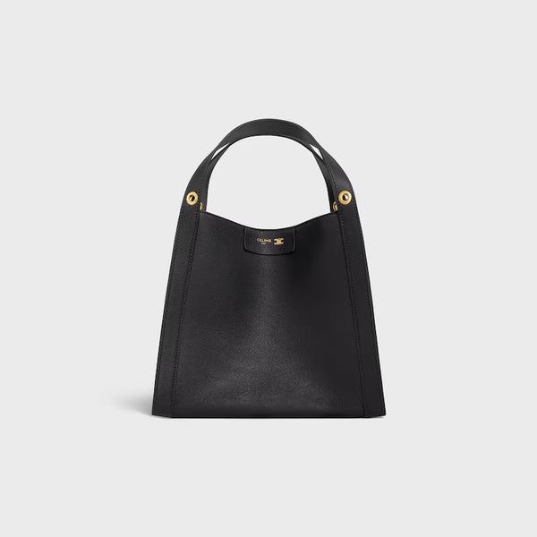 Celine Calfskin top handle bag in black