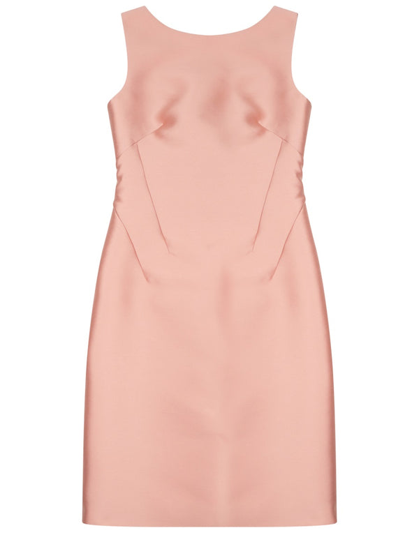 Satin Midi Dress Pink Polyester