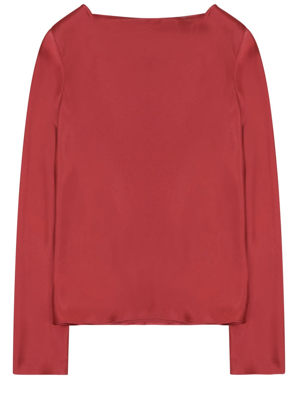 Silk Blend Blouse Pink Acetate Shirt