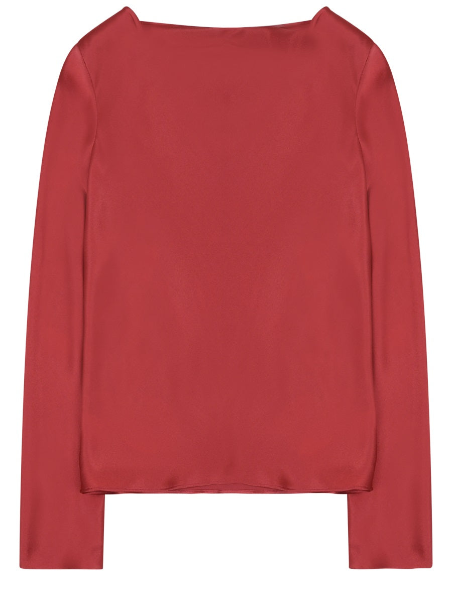 Silk Blend Blouse Pink Acetate Shirt