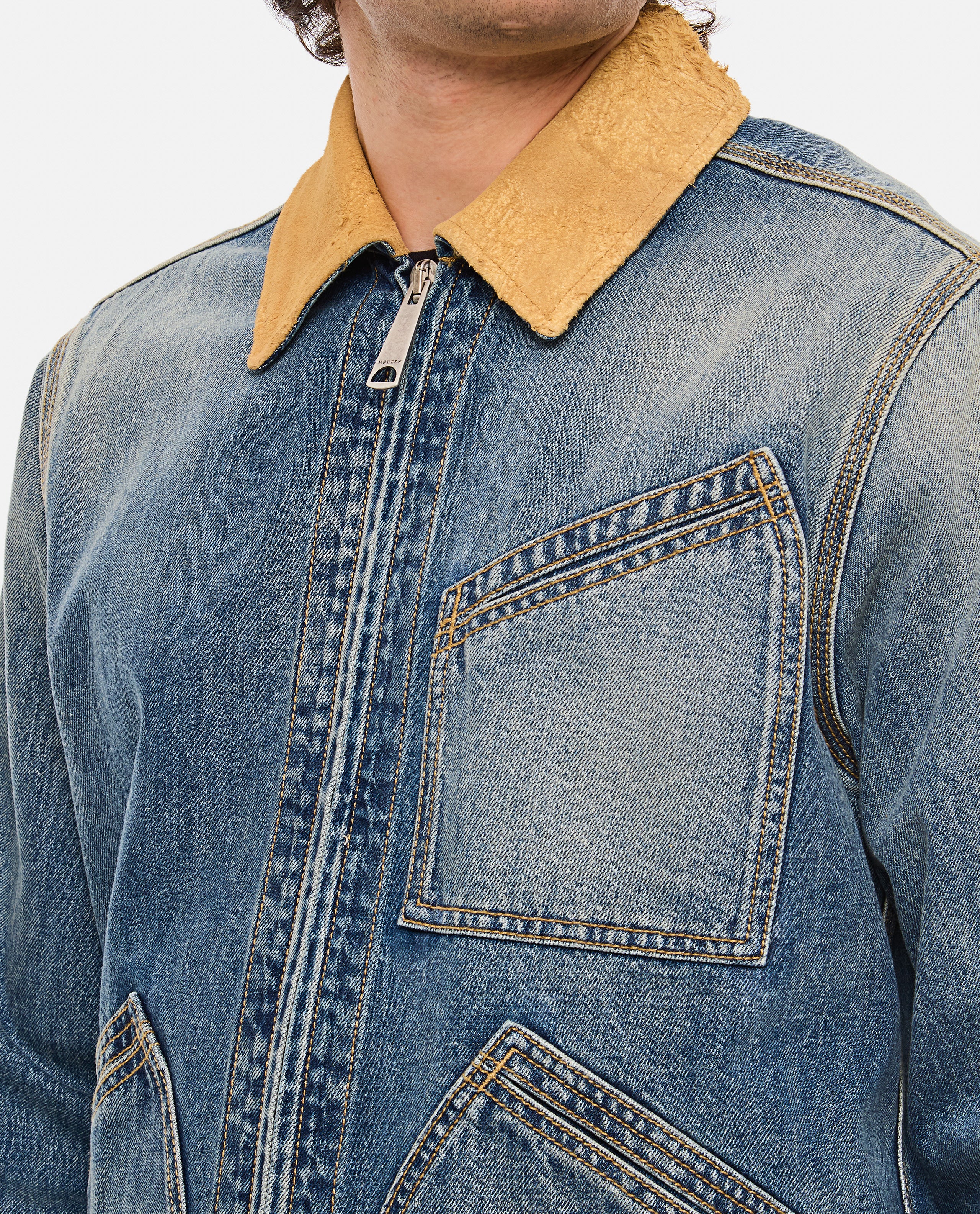 Alexander Mcqueen Jackets Clear Blue
