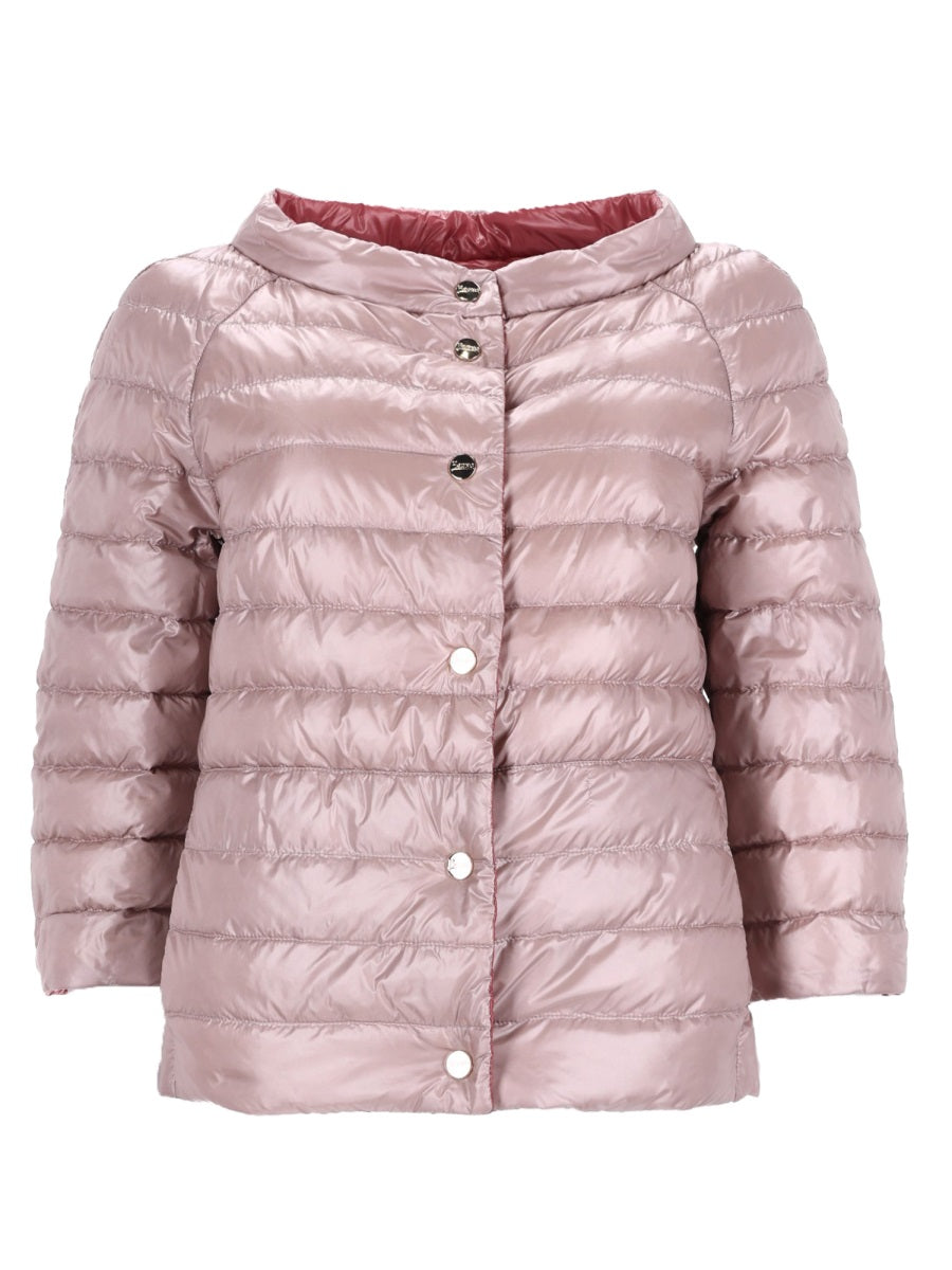 Reversible Padded Coat Pink Polyamide Jacket