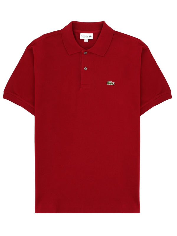 Polo Shirt With Logo Bordeaux Cotton