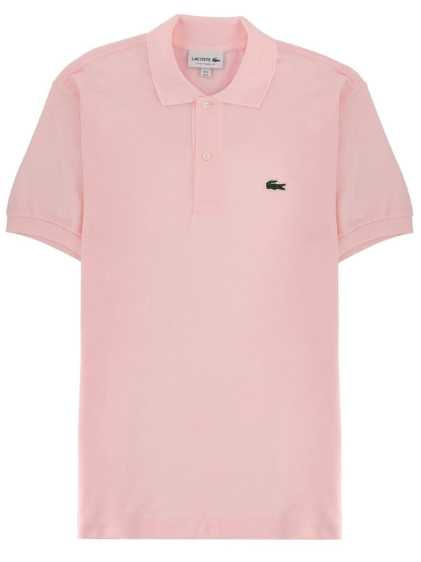 Polo Shirt With Logo Pink Cotton