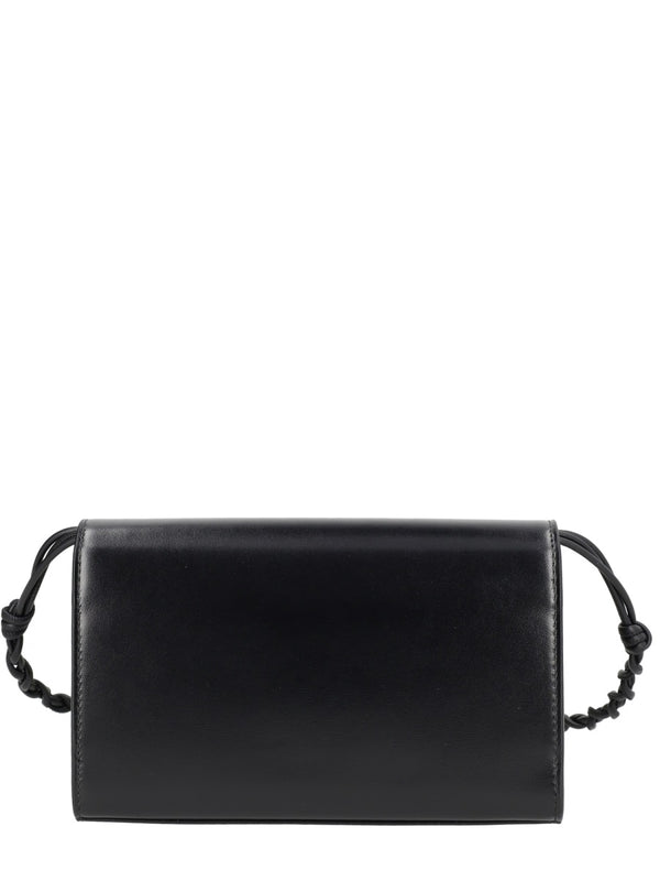 Tangle Wallet With Logo Black Leather & Purses