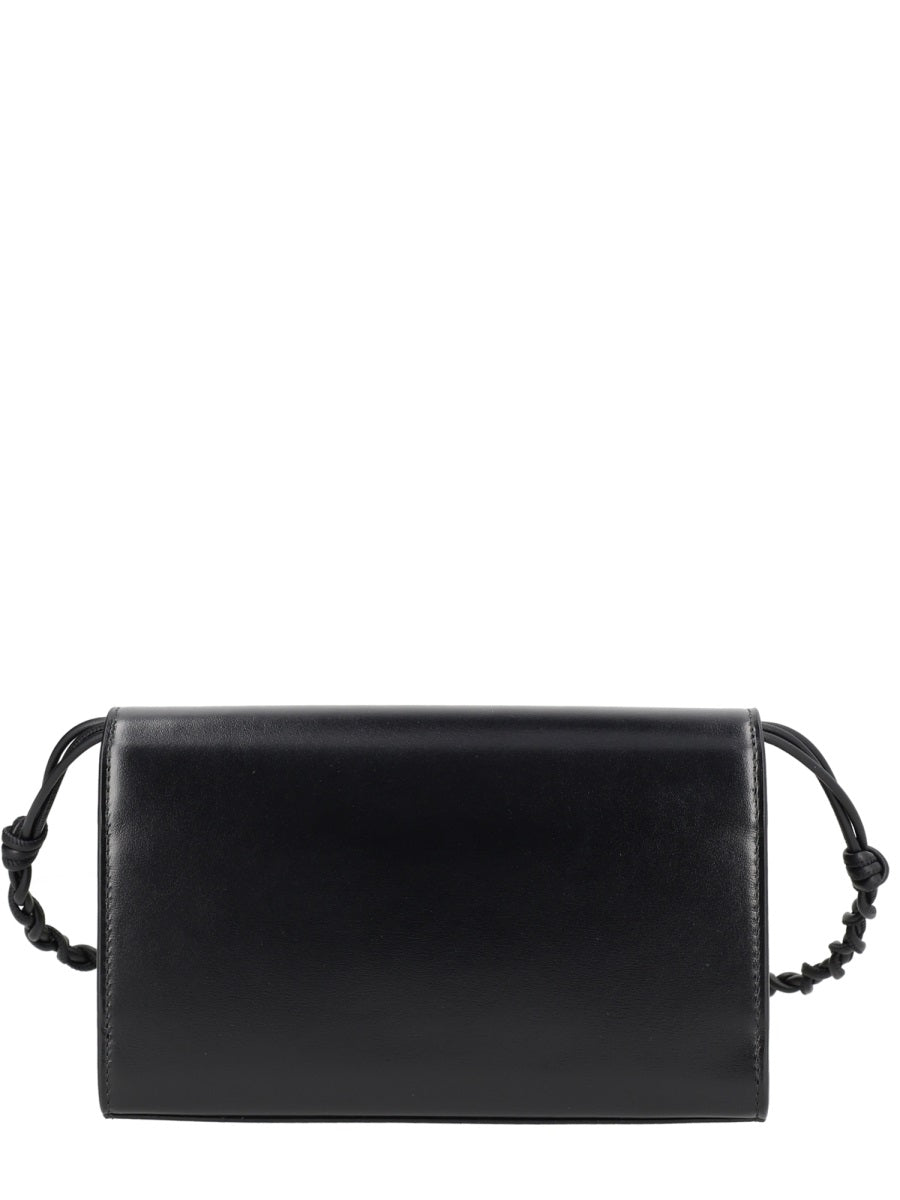 Tangle Wallet With Logo Black Leather & Purses