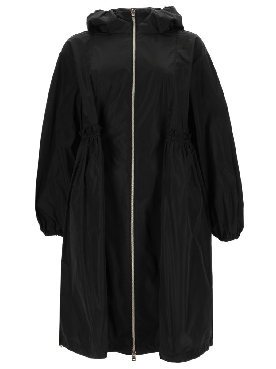 New Techno Long Parka Black Polyester Jacket