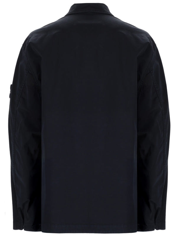 Cotton Overshirt Blue Shirt