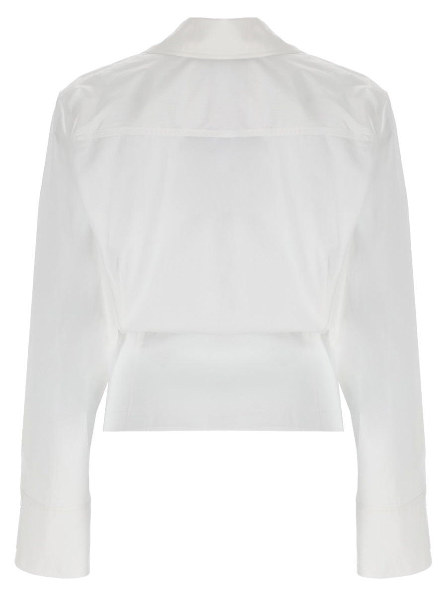 Asymmetrical Cotton Shirt White