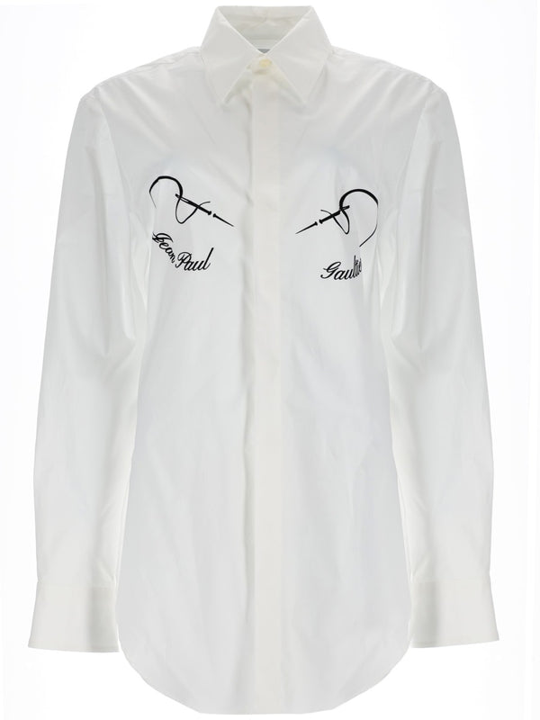 Classic White Button-Up Shirt Cotton