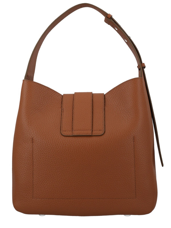 Brown Hobo Bag Calfskin Shoulder
