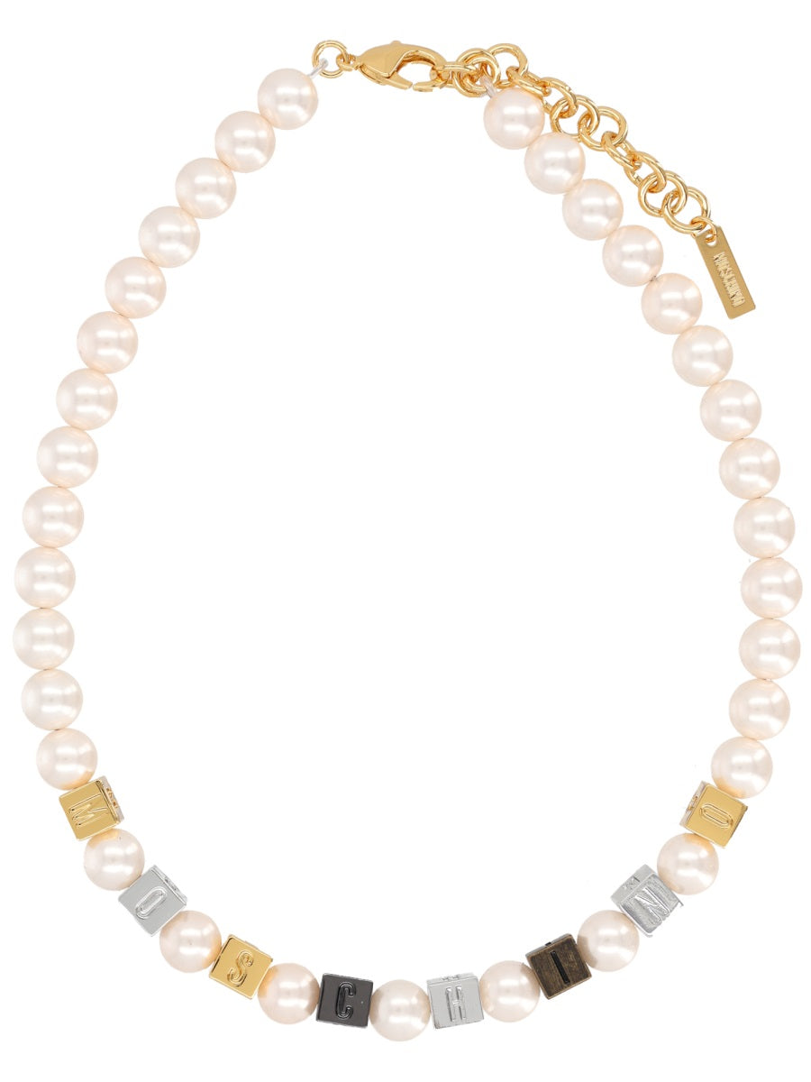 Pearl Necklace Silver Zamac Necklaces