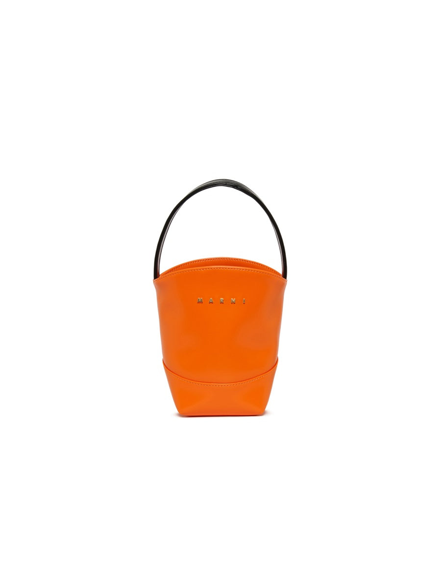 Handbag Basketing Orange Polyester Handbags