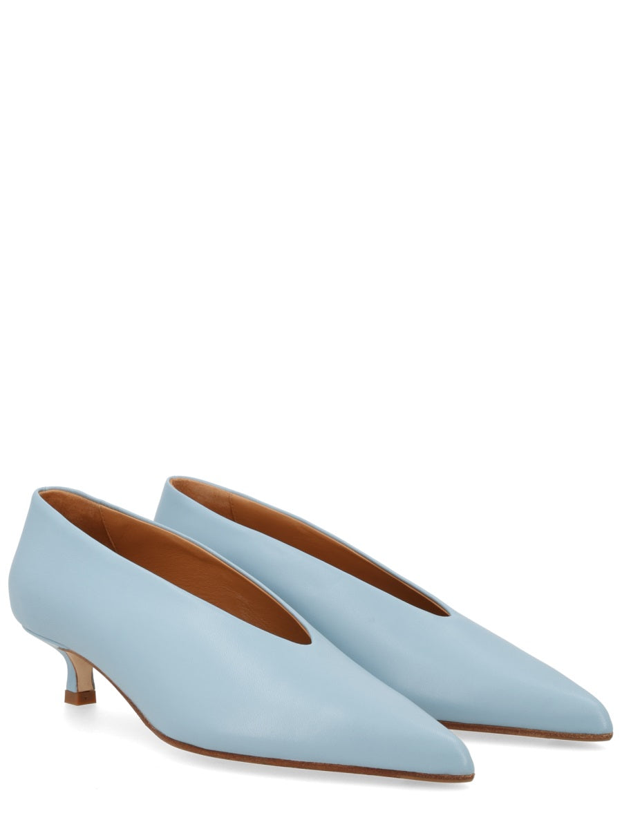 Shoe Kitten Baby Blue Leather Heels