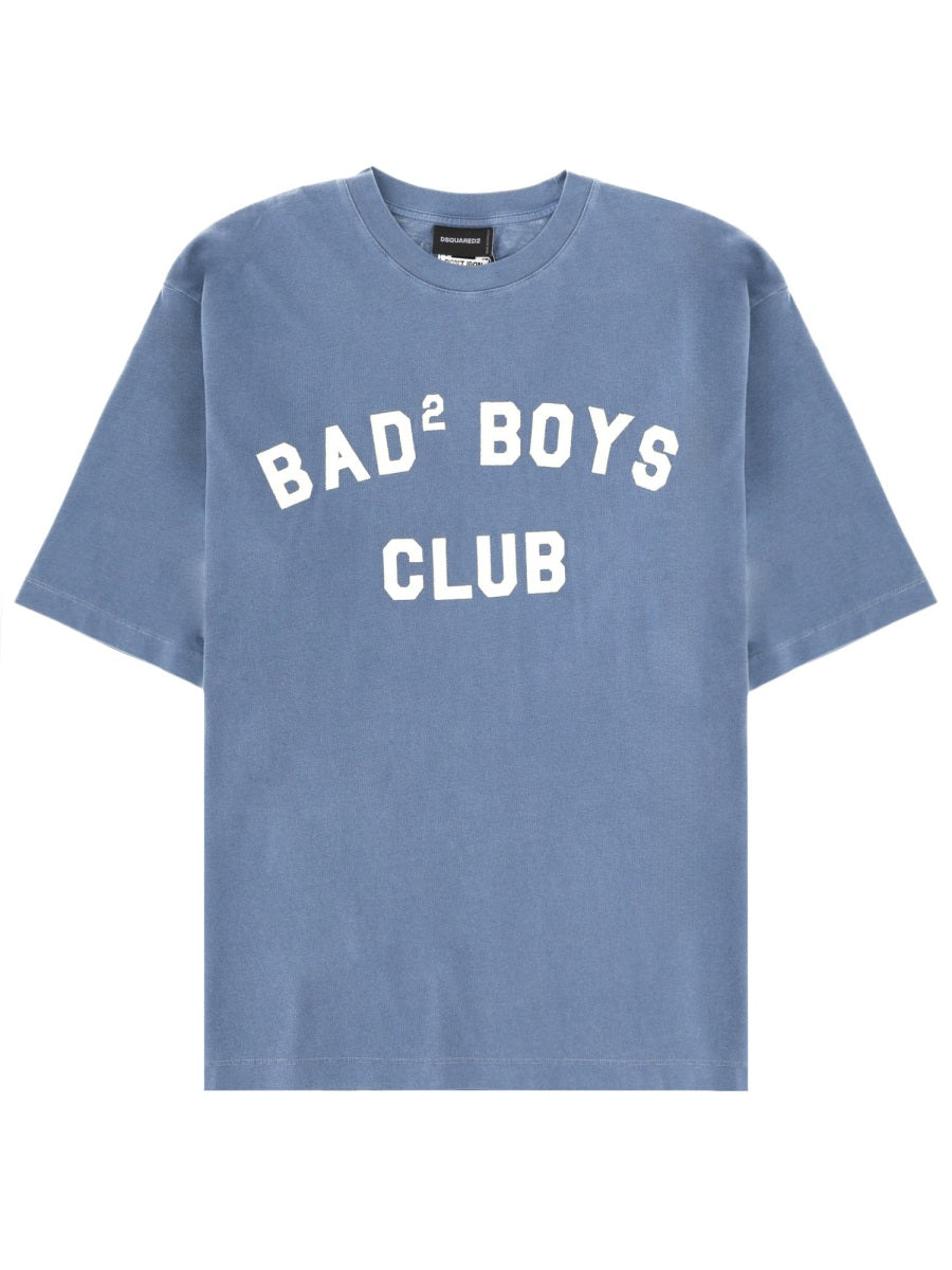 Embroidered T-Shirt Blue Cotton T-shirts