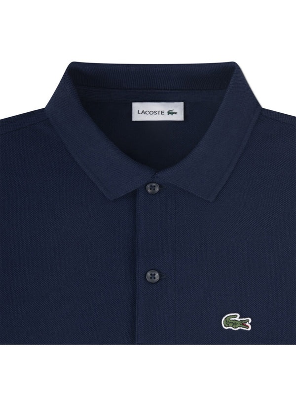 Polo Shirt With Logo, Blue Cotton