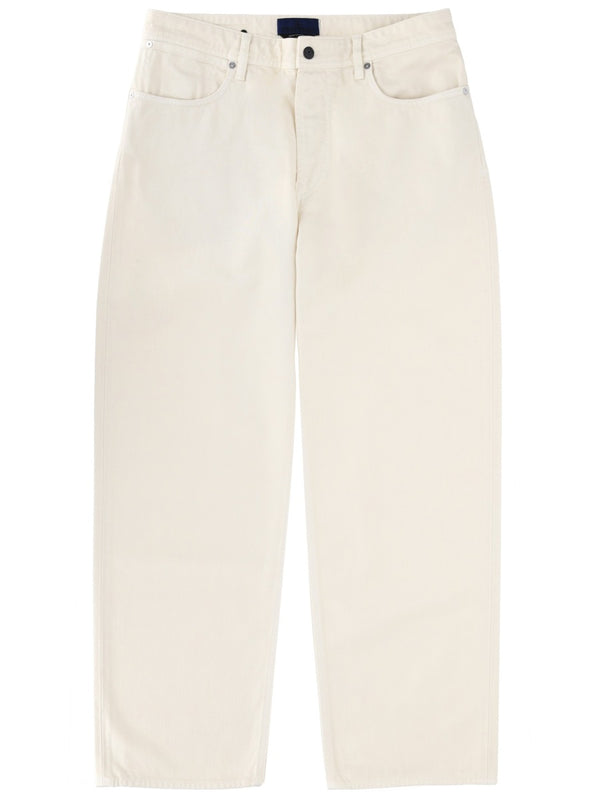 Denim Jeans Ivory Cotton Trousers