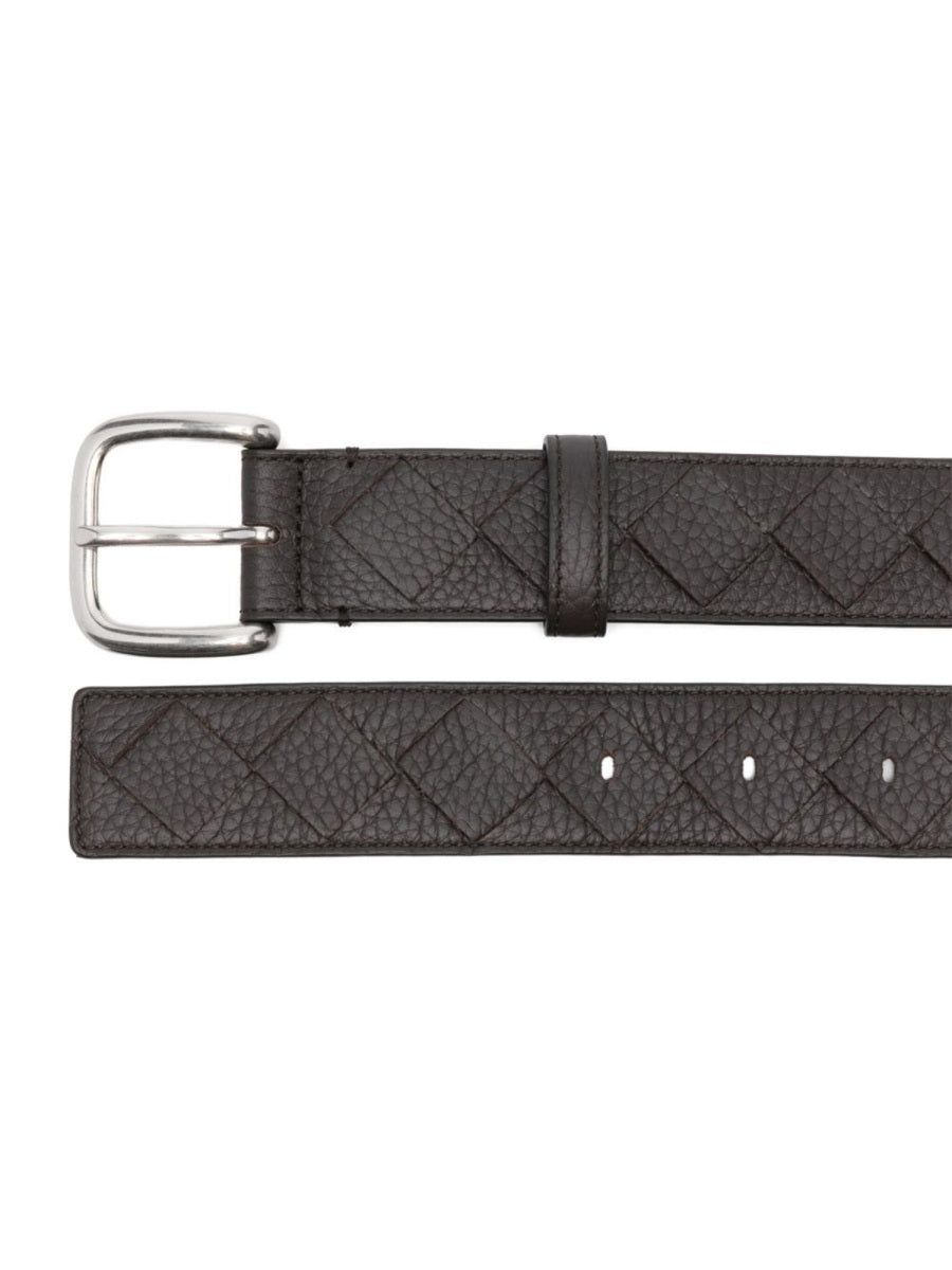 Belt Weave Brown Calf Leather