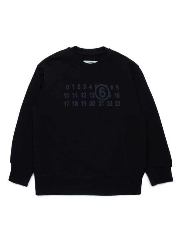 Jersey With Logo Black Cotton; Cotton Jumpers