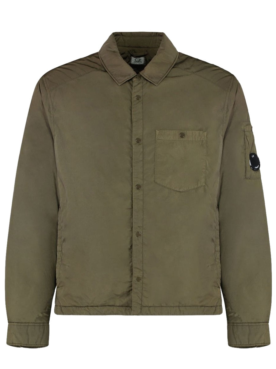 Green Overshirt Polyamide Shirt