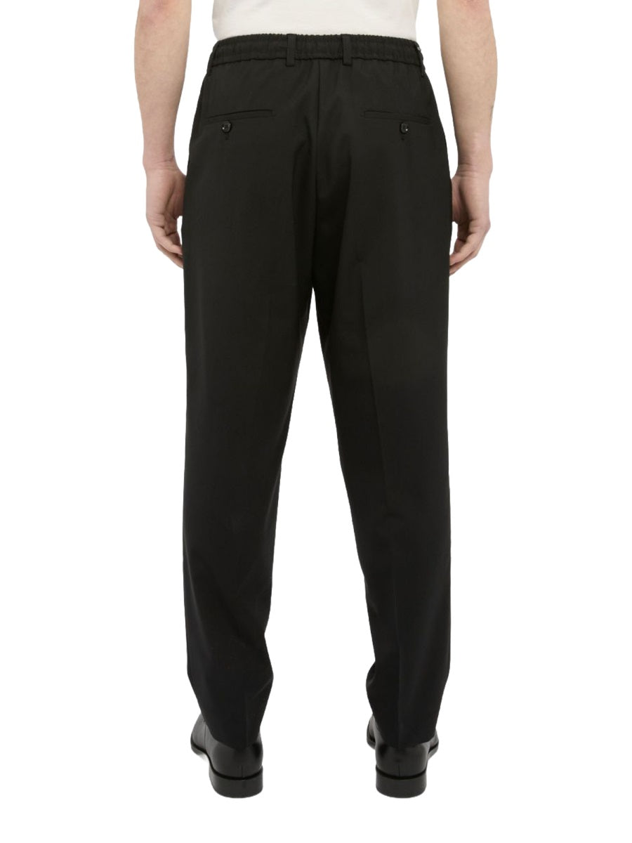 Dominique Wool Blend Trousers Black