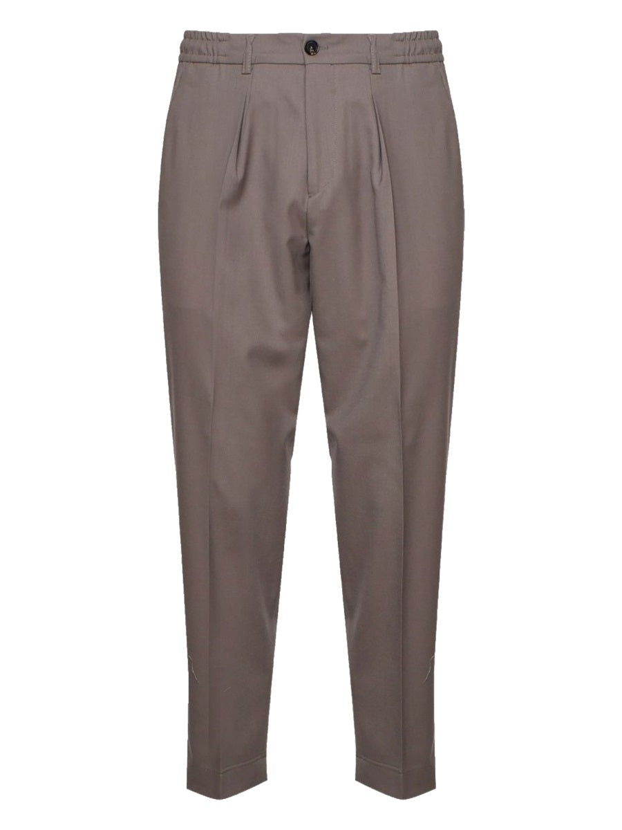 Dominique Wool Blend Trousers Brown