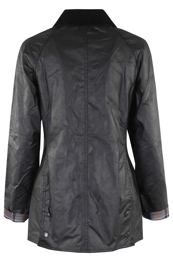 Beadnell Wax Jacket Black Cotone Giubbotto