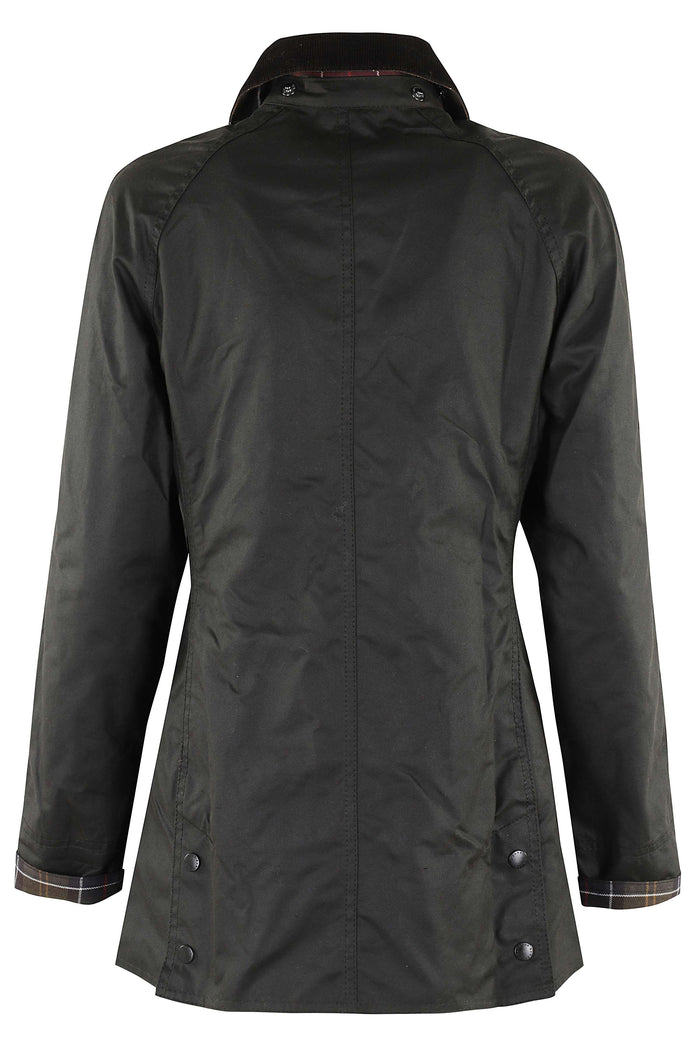 Classic Beadnell Wax Jacket Green Cotone Giubbotto
