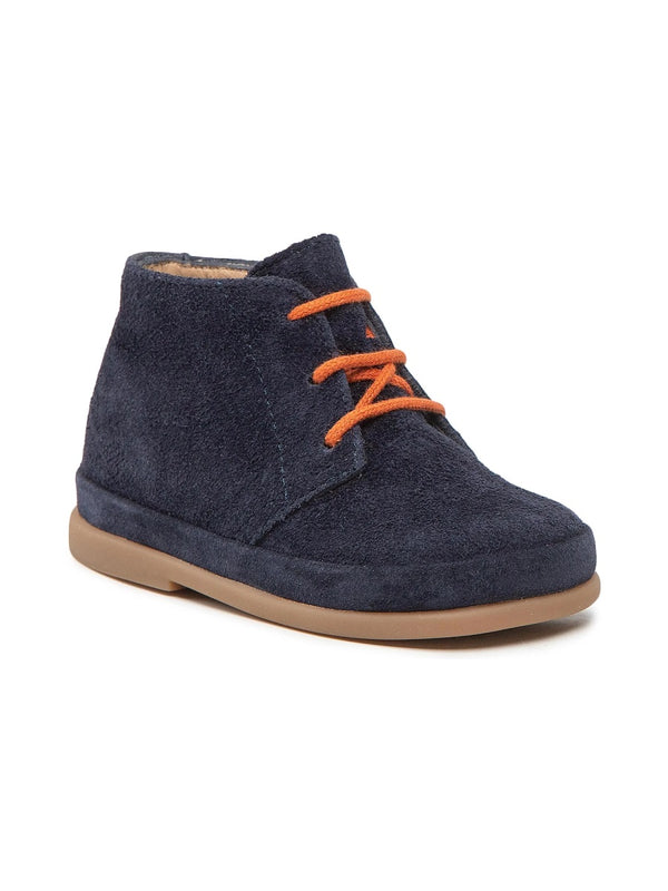 Derby Shoes Fan-Fan Blue Goat Leather; Sole: Rubber Lace-up