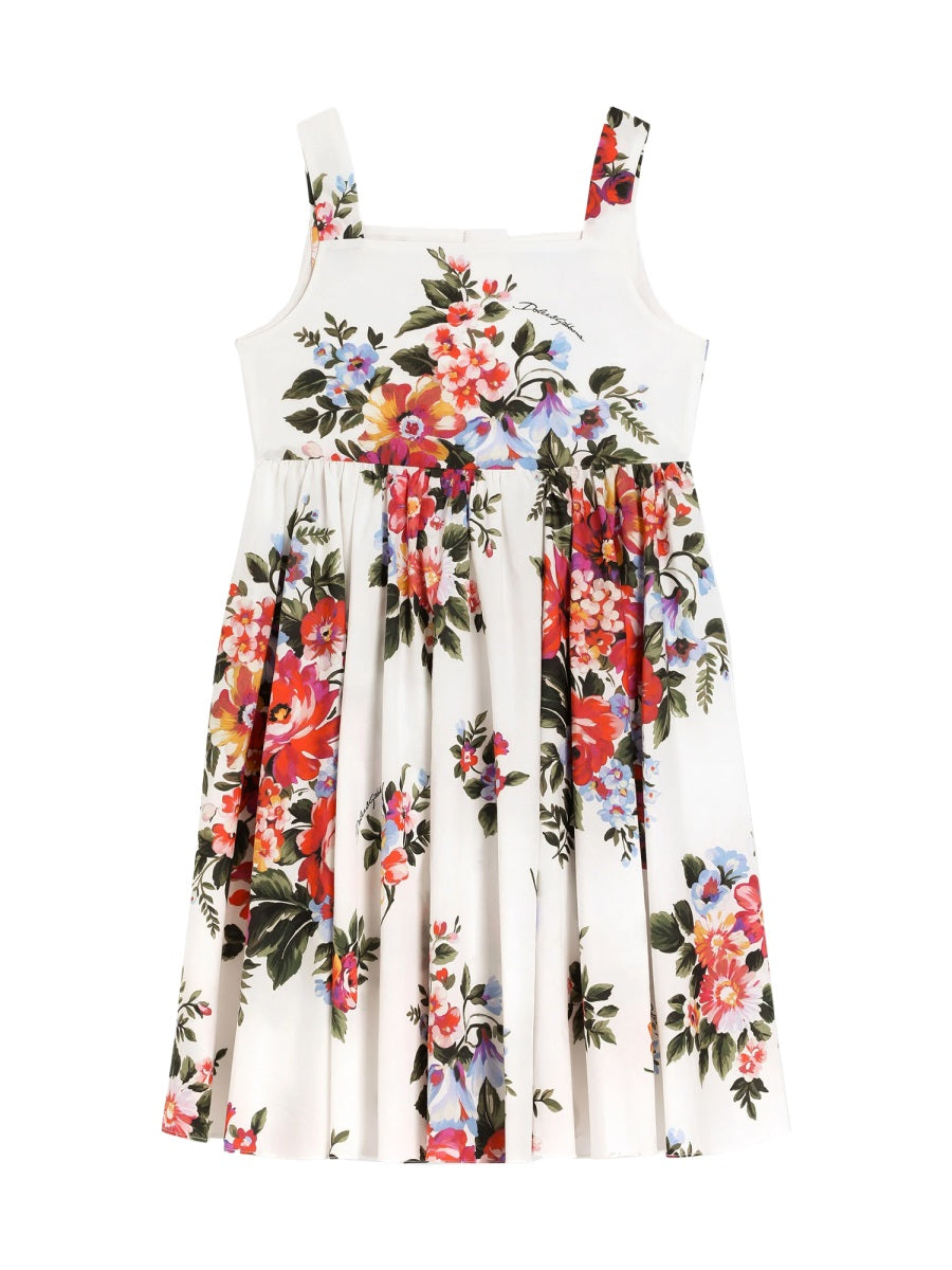 Dress Flowers White Cotton