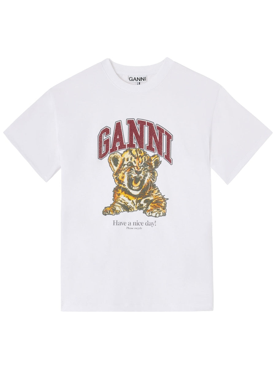 T-Shirt With Logo White Organic Cotton T-shirts