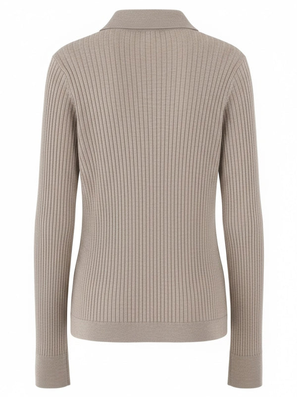 Polo Shirt Cashmere And Silk Dove