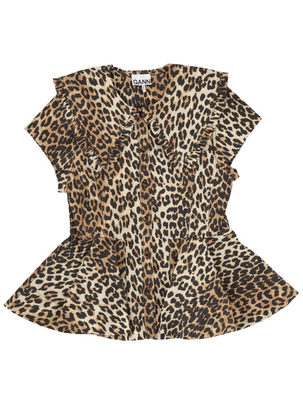 Sleeveless Animal Print Shirt Animalier Organic Cotton